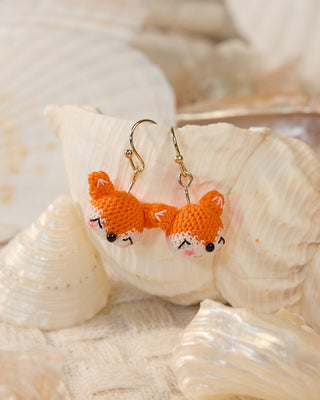 Fox Micro Crochet Earrings - Happy Vanilla Crochet
