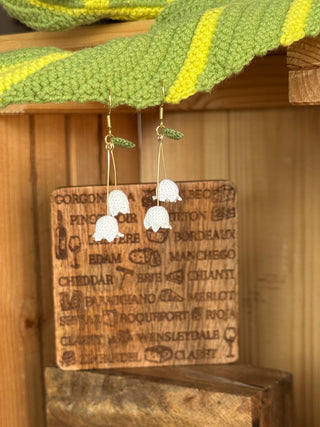 Lily of Valley Micro Crochet Earrings - Happy Vanilla Crochet