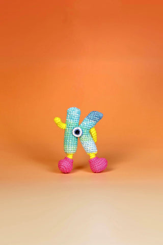 Letters Handcrafted Crochet Alphabet Friends - from A to Z - Perfect gift/ Name initials - Happy Vanilla Crochet