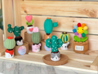 Cactus Crocheted pots - Happy Vanilla Crochet