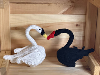 Black and White Swan Couple - Happy Vanilla Crochet