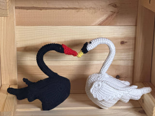 Black and White Swan Couple - Happy Vanilla Crochet