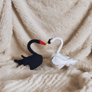 Black and White Swan Couple - Happy Vanilla Crochet