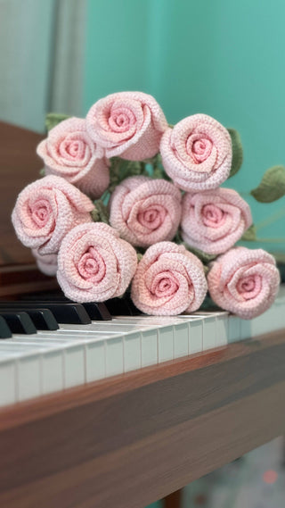 Handmade Crochet Rose Bouquet - A Unique and Everlasting Gift - Happy Vanilla Crochet