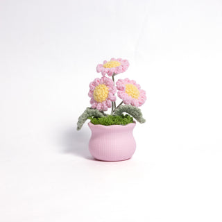 Blooming Joy: Whimsical Garden Pastel Pot Collection - Happy Vanilla Crochet