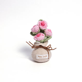 Love Blossom Crocheted Heart Roses and Plants - Happy Vanilla Crochet