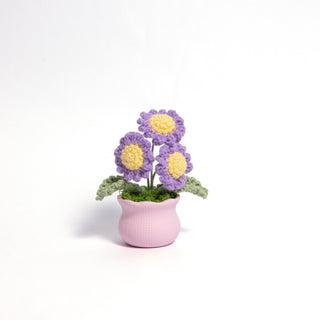 Blooming Joy: Whimsical Garden Pastel Pot Collection - Happy Vanilla Crochet