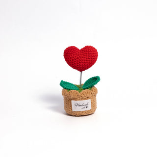 Love Blossom Crocheted Heart Roses and Plants - Happy Vanilla Crochet