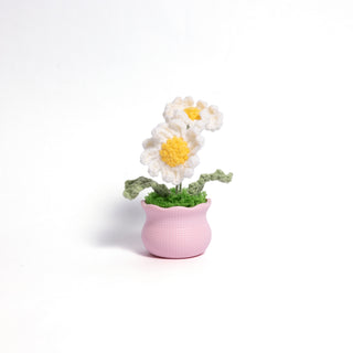 Blooming Joy: Whimsical Garden Pastel Pot Collection - Happy Vanilla Crochet