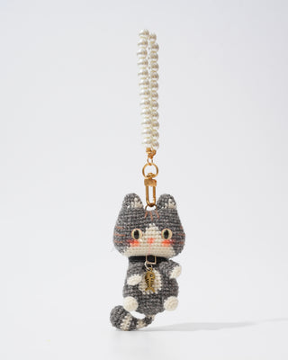 Purrfect Pals Crochet Bag Charms – Handmade Cat Collection - Happy Vanilla Crochet