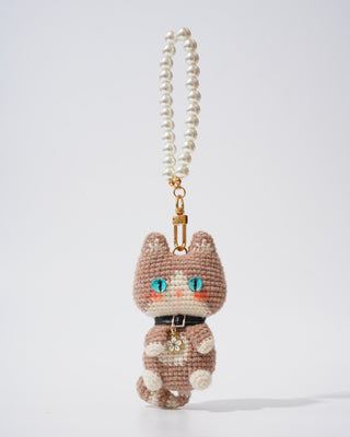 Purrfect Pals Crochet Bag Charms – Handmade Cat Collection - Happy Vanilla Crochet
