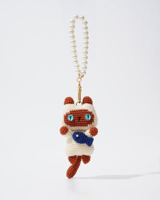 Purrfect Pals Crochet Bag Charms – Handmade Cat Collection - Happy Vanilla Crochet