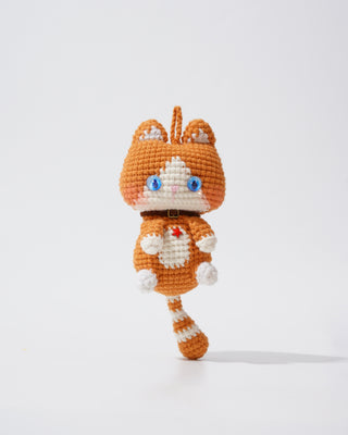 Purrfect Pals Crochet Bag Charms – Handmade Cat Collection - Happy Vanilla Crochet