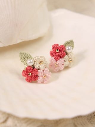 Alyssum Fairy Bloom Earrings – Delicate Floral Crochet Drops