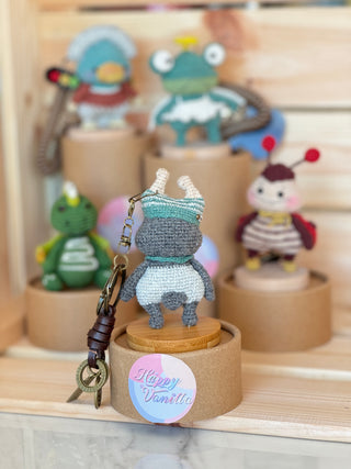 Shetland wool Amigurumi Bag Charm