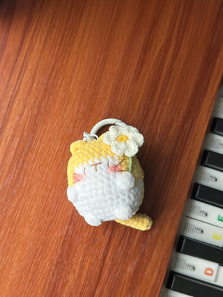 Little square cute kitten - Happy Vanilla Crochet