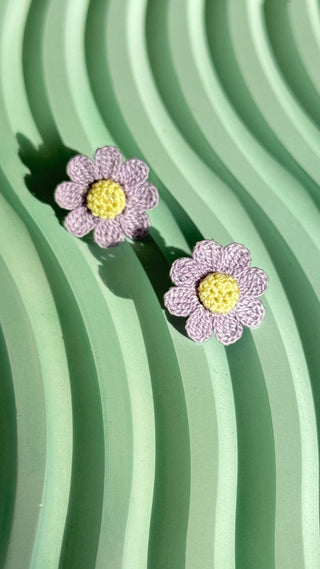 Earring Studs Micro Crochet