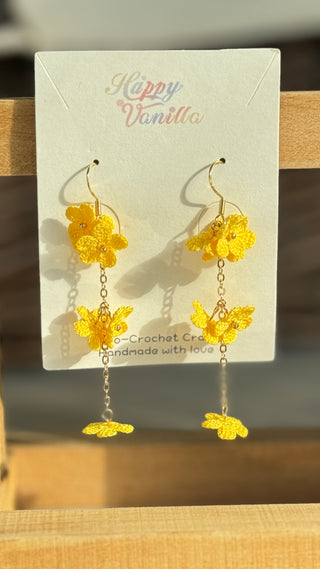 Earring Danglers Micro-Crochet that Blossom with Charm—Tiny Treasures for Your Ears