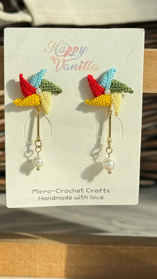 Earring Danglers Micro-Crochet that Blossom with Charm—Tiny Treasures for Your Ears