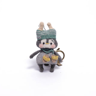 Shetland wool Amigurumi Bag Charm - Happy Vanilla Crochet