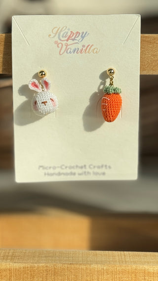 Earring Danglers Micro-Crochet that Blossom with Charm—Tiny Treasures for Your Ears