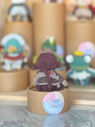 Charme de sac Amigurumi en laine Shetland