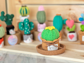 Cactus en pots crochetés