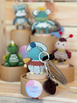 Shetland wool Amigurumi Bag Charm