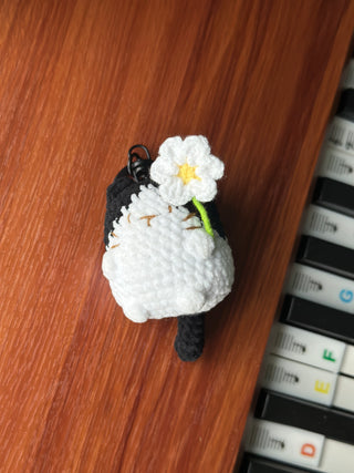Little square cute kitten - Happy Vanilla Crochet