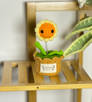 Sunflower Crocheted Plant Pots