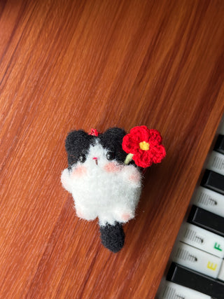 Little square cute kitten - Happy Vanilla Crochet