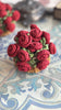 Burgundy Rose basket and coaster