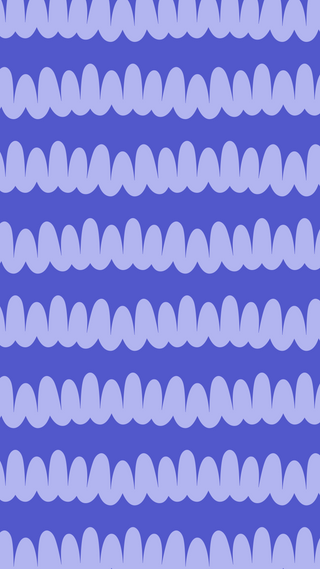 Seamless wavy lilac abstract crochet-inspired pattern on a purple background