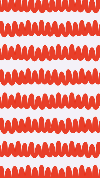 Seamless pattern with wavy red lines on a white background, bold graphic design