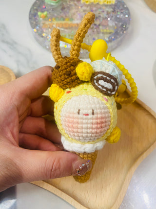 Make-to-Order Adorable Kawaii Crochet Ice Cream Cone Plushie