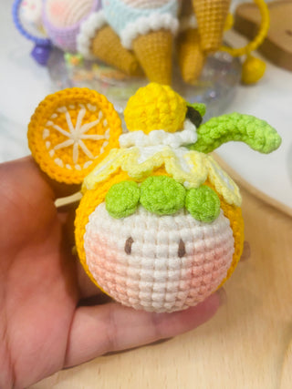 Make-to-Order Adorable Kawaii Crochet Ice Cream Cone Plushie