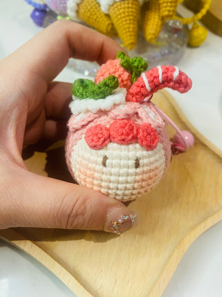 Make-to-Order Adorable Kawaii Crochet Ice Cream Cone Plushie