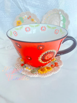 Handmade Crocheted Vintage Luxurious Style Doily Coasters