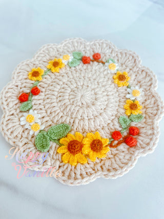 Handmade Crocheted Vintage Luxurious Style Doily Coasters