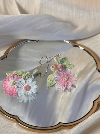 Earring Danglers Micro-Crochet that Blossom with Charm—Tiny Treasures for Your Ears