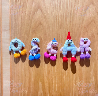 Letters Handcrafted Crochet Alphabet Friends - from A to Z - Perfect gift/ Name initials