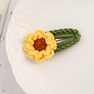 Cherry blossoms Pink Flower and Sunflower Yellow flower Hair Clip