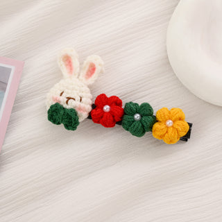 Bunny Flower Hair Clip