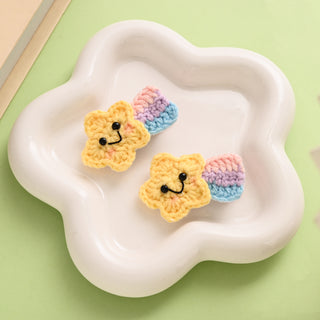 Hair Clip Fox and Star rainbow