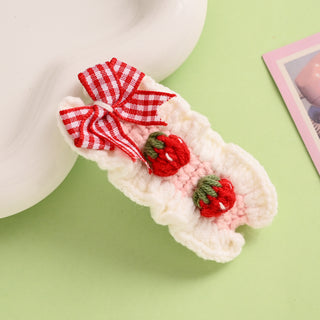 Pink Strawberry Hair Clip