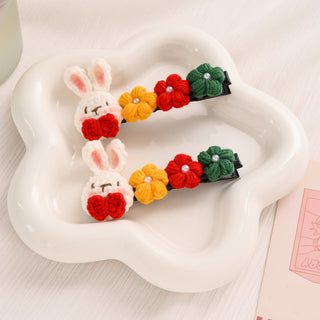 Bunny Flower Hair Clip