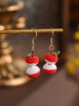 Apple Micro Crochet Earrings