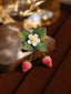Leafy Two Strawberries