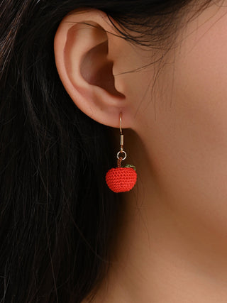 Apple Micro Crochet Earrings