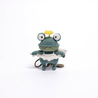 Shetland wool Amigurumi Bag Charm - Happy Vanilla Crochet